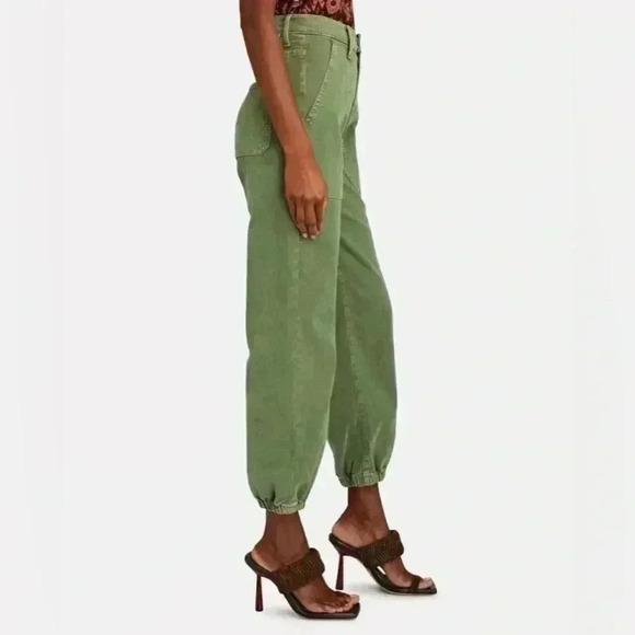 MOTHER The Wrapper Patch Springy Ankle Jeans, Green, size 32 - Picture 3 of 9